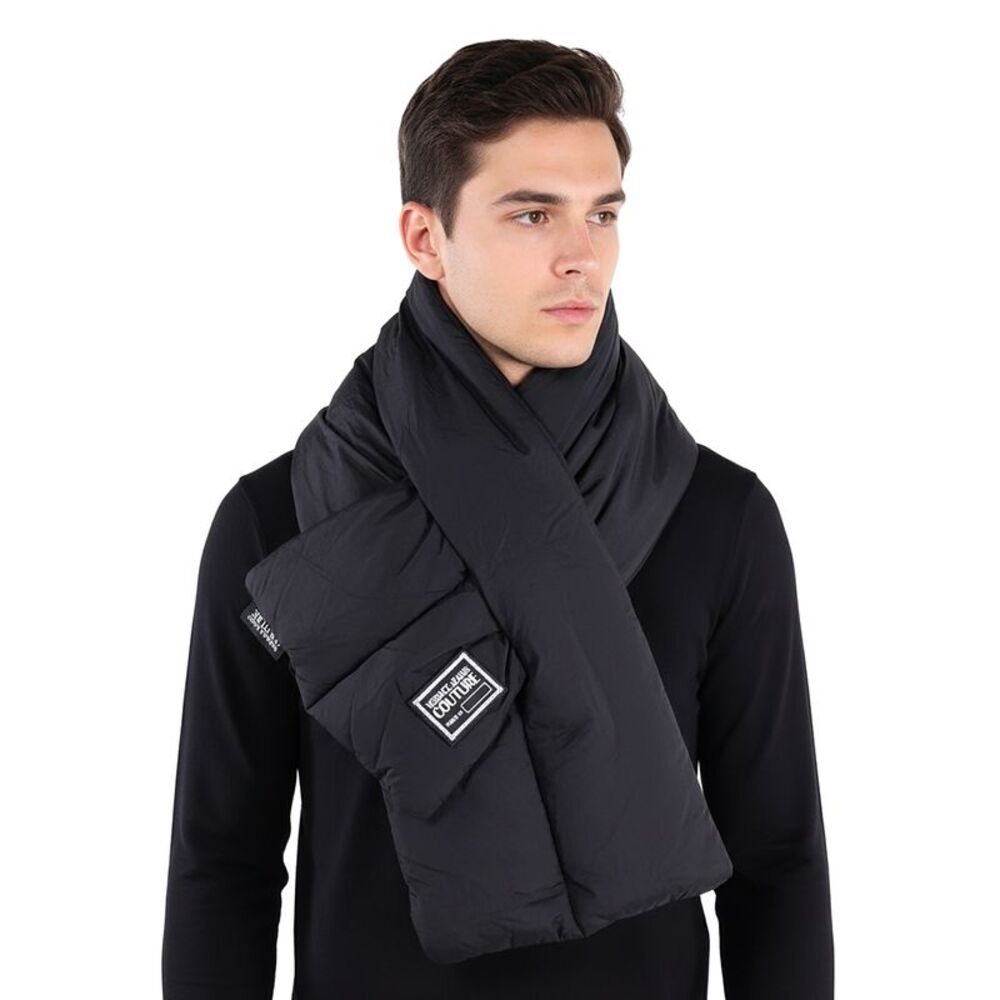 Versace Jeans Couture Signature Black Puffer Mens Scarf